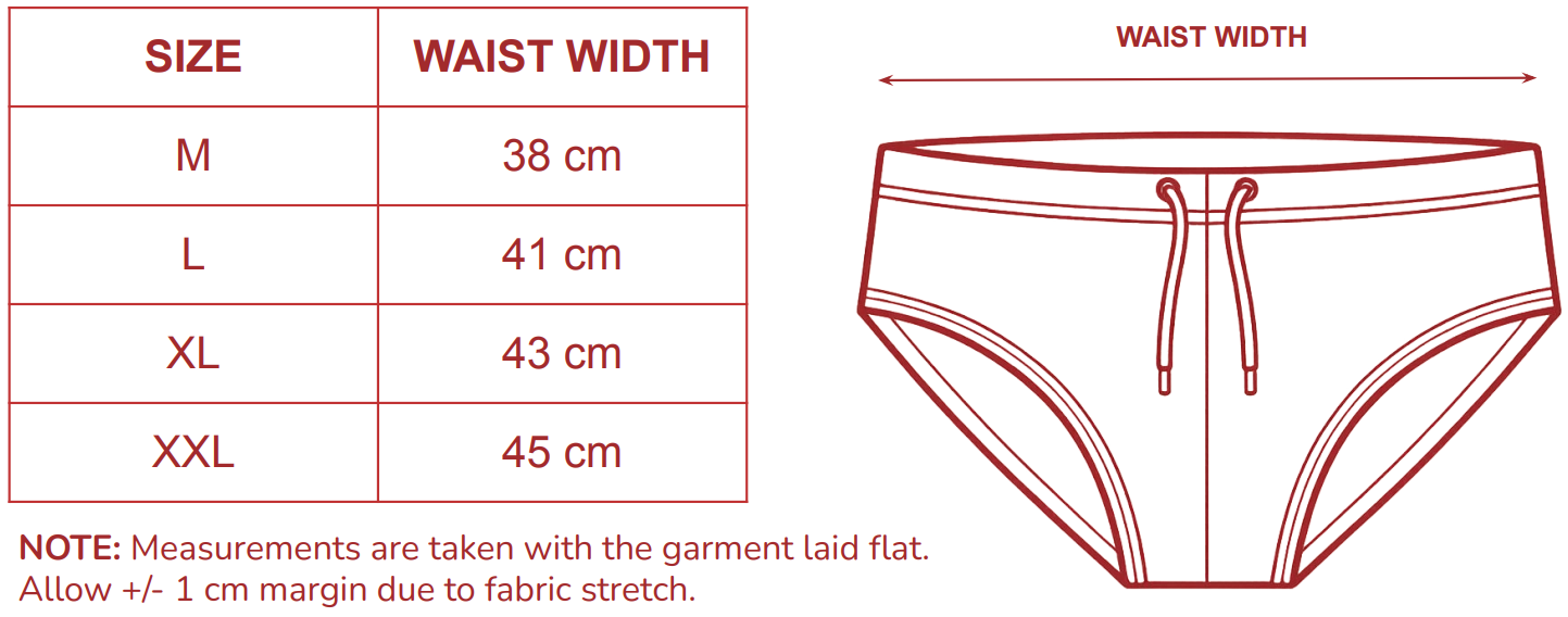 ZÁZA Swimwear Size Guide